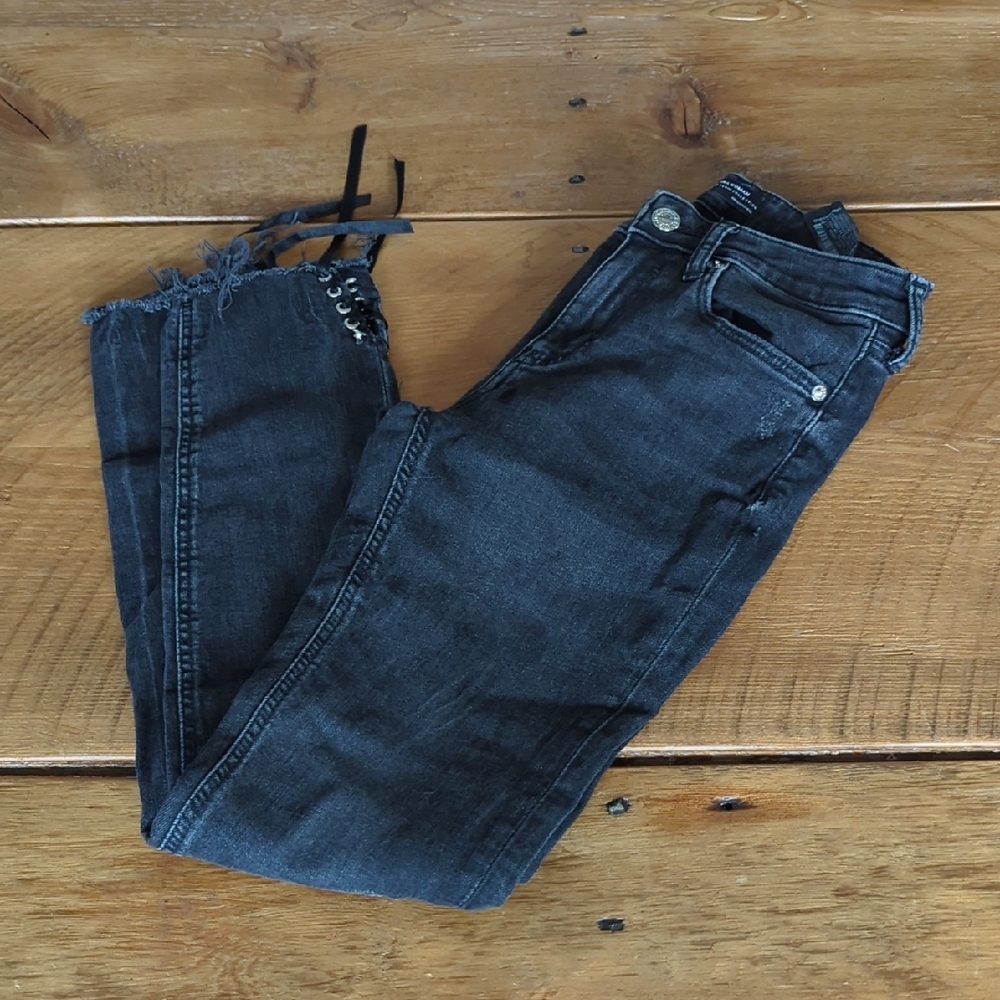 🪞 Zara Black Denim Jeans Size 2